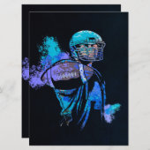 Football Player Canvas Print Menükarte (Vorne/Hinten)