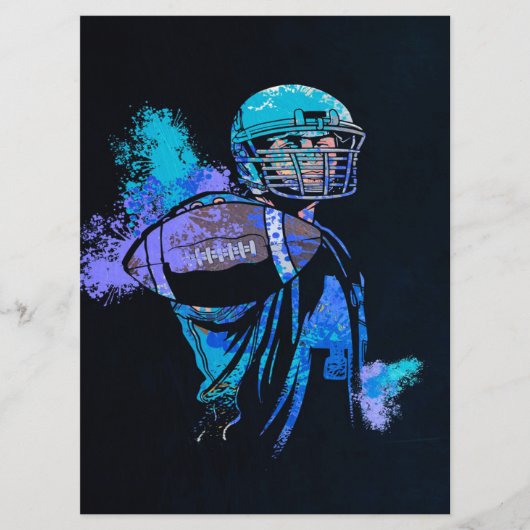 Football Player Canvas Print Menükarte (Vorderseite)