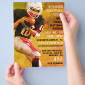 Football Player, Football Camp Advertising Flyer (Hand)