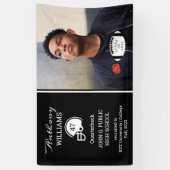 Football Player Foto Black Abschluss Banner (Vertikal)