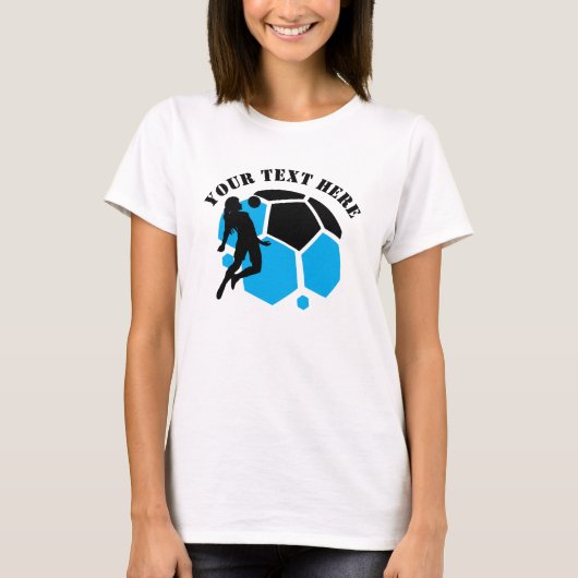 Football Player Girl, Birthday Gift, Team        T-Shirt (Vorderseite)