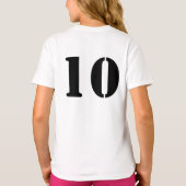 Football Player Girl, Birthday Gift, Team        T-Shirt (Rückseite)
