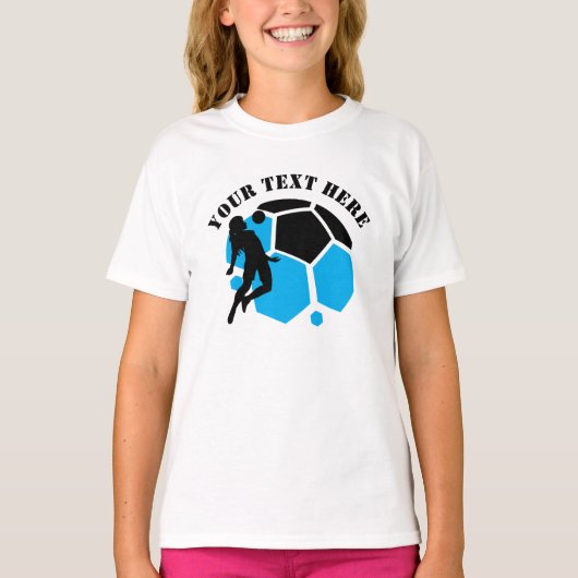 Football Player Girl, Birthday Gift, Team T-Shirt (Vorderseite)