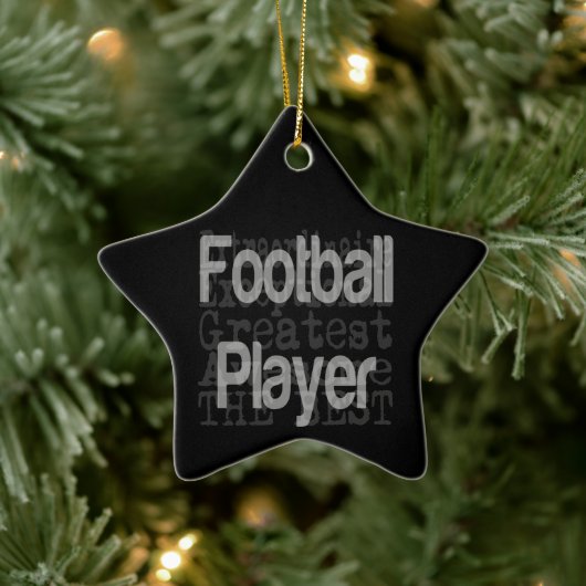Football Player Keramik Ornament (Baum)