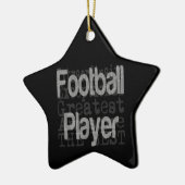 Football Player Keramik Ornament (Links)