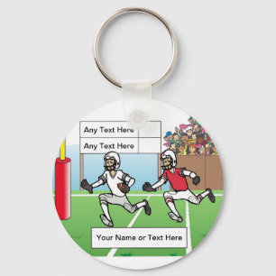 Football Player Männlicher Cartoon von PrintedPerf Schlüsselanhänger
