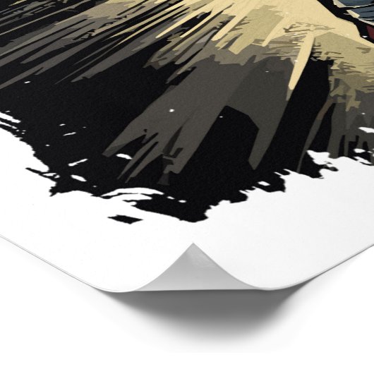 ✪ Football Player Portrait ☛ Abstrakten Vector NFL Poster (Ecke)