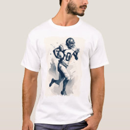 ✪ Football Player Portrait ☛ Abstrakten Vector NFL T-Shirt