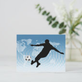 FOOTBALL PLAYER POSTKARTE (Stehend Vorderseite)