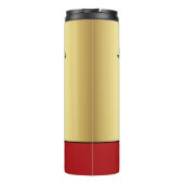 Football - Player Silhouette and Ball personalize Thermosbecher (Rückseite)