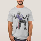 Football Player Word Art Dedication Inspiration T-Shirt (Vorderseite)