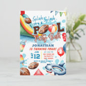 Football Pool Party Geburtstag Einladung (Stehend Vorderseite)