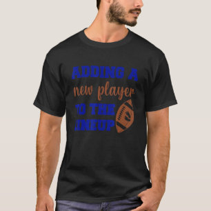 Football Pregnancy Announcement Fall Baby Reveal T-Shirt