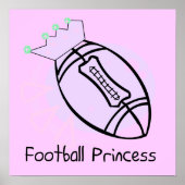 Football Princess T-shirts and Gifts Poster (Vorne)