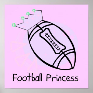 Football Princess T-shirts and Gifts Poster