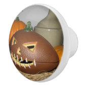 Football Pumpkin Keramikknauf (Rechts)