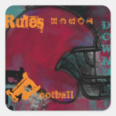 FOOTBALL QUADRATISCHER AUFKLEBER (Vorderseite)