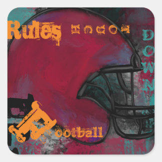 FOOTBALL QUADRATISCHER AUFKLEBER