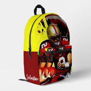 Football Quarterback Personalisiert Bedruckter Rucksack