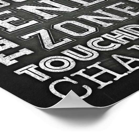 FOOTBALL QUOTEN SCHREIBKhalk drucken Poster (Ecke)