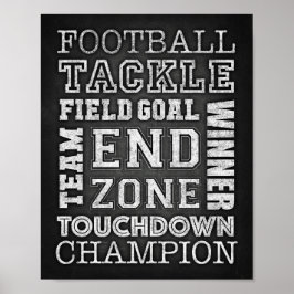FOOTBALL QUOTEN SCHREIBKhalk drucken Poster