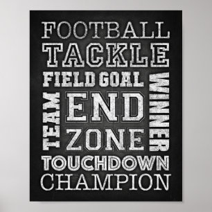 FOOTBALL QUOTEN SCHREIBKhalk drucken Poster