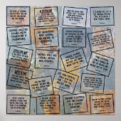 Football Quotes Collage on Slate Poster (Vorne)