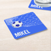 Football Rechteckiger Pappuntersetzer (angewinkelt)