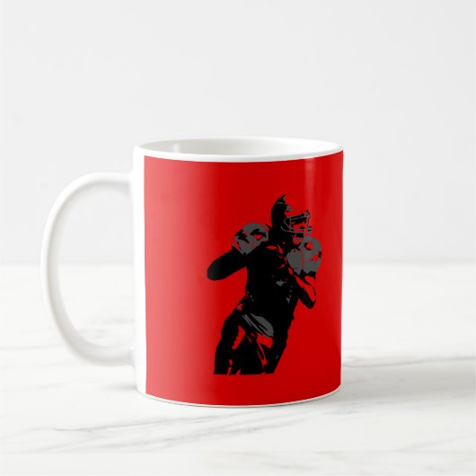 Football Red Pop Art Kaffeetasse (Links)