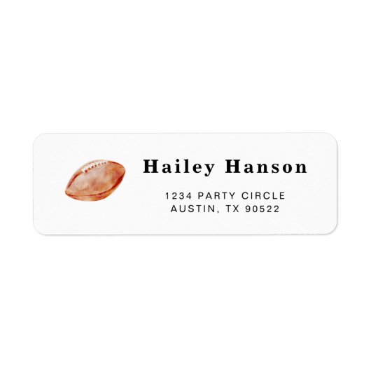 Football Return Address Labels (Vorne)