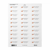 Football Return Address Labels (Vorne)
