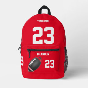 Football-Rucksack High School personalisiert Rue Bedruckter Rucksack