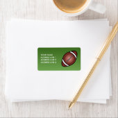 Football Rugby Ball Adressaufkleber (Insitu)