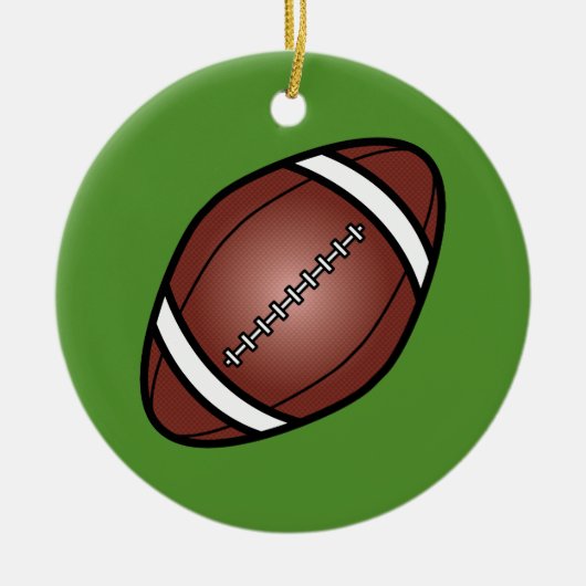 Football Rugby Ball Keramikornament (Vorne)