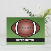 Football Rugby Birthday Einladung (Stehend Vorderseite)