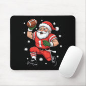 Football Santa Claus Lineman Christmas Quarterback Mousepad (Mit Mouse)