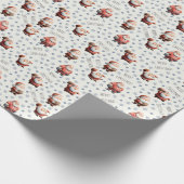 Football Santa on Ivory Geschenkpapier (Ecke)