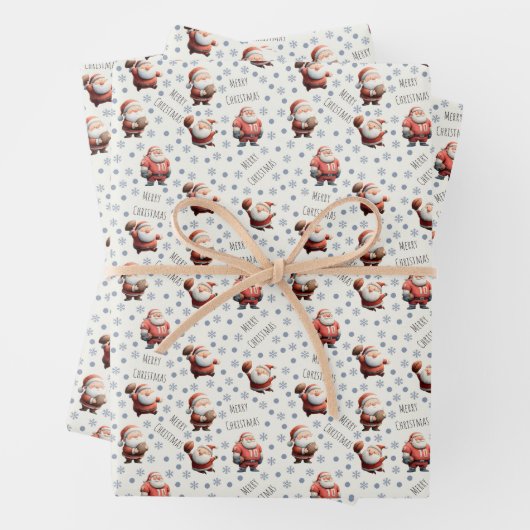 Football Santa on Ivory Geschenkpapier Set (Beispiel)