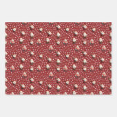 Football Santa on Red Geschenkpapier Set (Vorderseite 2)