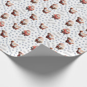 Football Santa on White Geschenkpapier (Ecke)