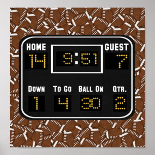 Football Scoreboard Poster