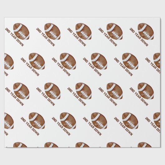 Football second year down boy birthday geschenkpapier (Flach)