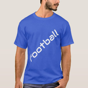 FOOTBALL Sellartiger weißer Text Royal Blue Hinter T-Shirt