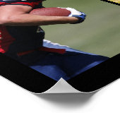 Football Senior 5 Photo Collage Graduation Poster (Ecke)