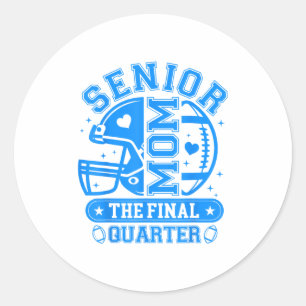 Football Senior Mama 2026 Finale Quarter Team Bl Runder Aufkleber