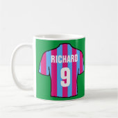 Football shirt design in claret and blue. kaffeetasse (Links)