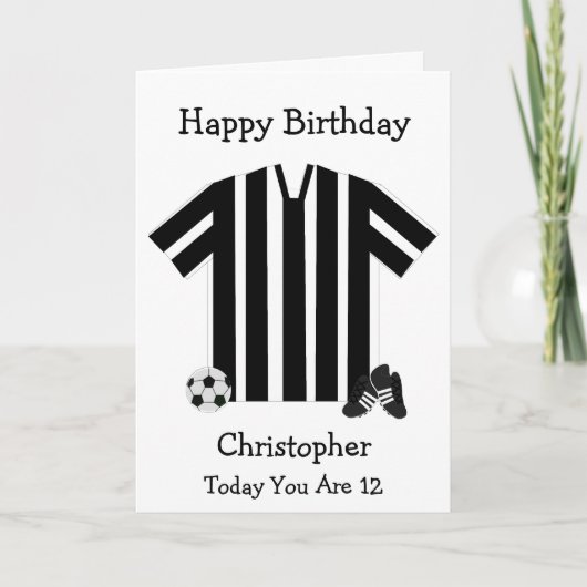 Football Shirt Design Personalisiert Karte (Vorderseite)