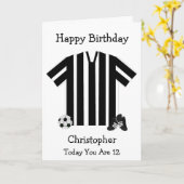 Football Shirt Design Personalisiert Karte (Gelbe Blume)