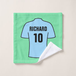 Football Shirt in Light Sky Blue Wash Tuch