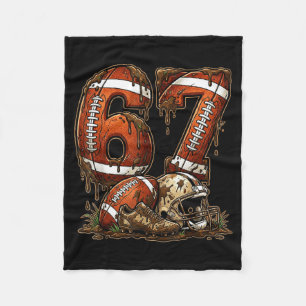 Football Six Seven Drip 67 Meme Lustig 6-7 Footbal Fleecedecke